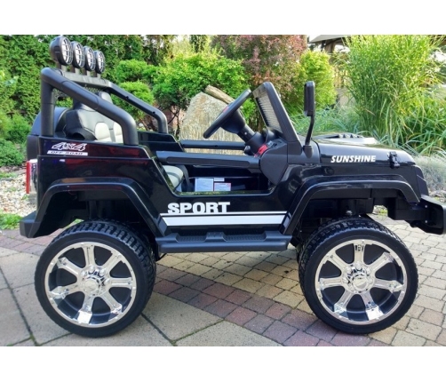 Divvietīgs bērnu elektromobilis Jeep S2388 Black