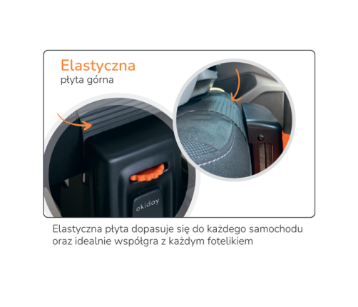 Okiday Stópołapki Podnóżek do Dziecięcych Fotelików Samochodowych Beżowy