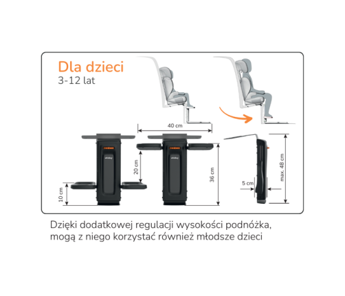 Okiday Stópołapki Podnóżek do Dziecięcych Fotelików Samochodowych Beżowy