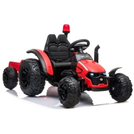 Bērnu elektriskais traktors ar piekabi HZB-200 Red