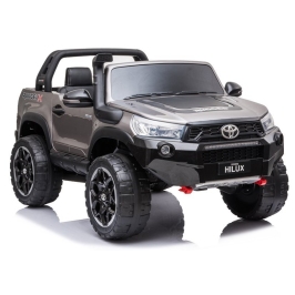 Divvietīgs bērnu elektromobilis Toyota Hilux Silver Painted