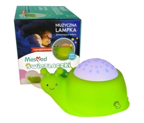 MesMed Lampka Projektor z Pozytywką Świetlaczek Ślimaciuś