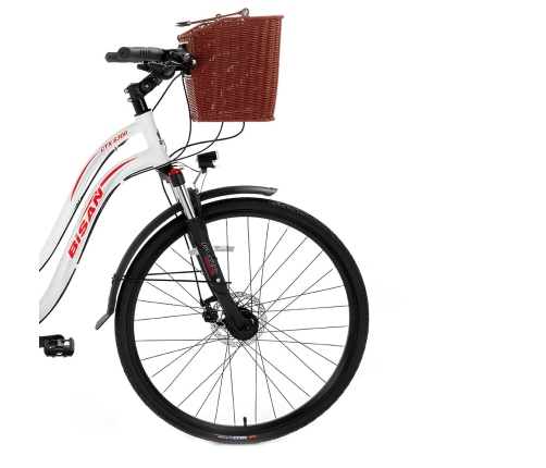 Pilsētas velosipēds Bisan 28 CTX6300 (PR10010317) balts/sarkans (18)