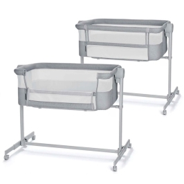 Kinderkraft Neste Up 2 Łóżeczko Dostawne Full Light Gray