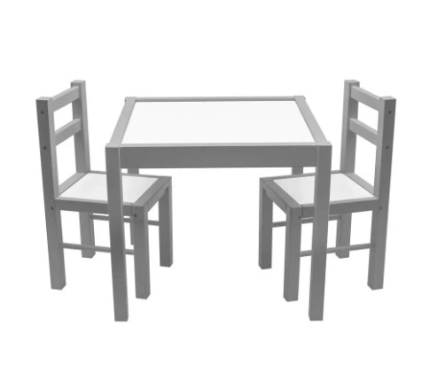 Galdiņš+ 2 krēsliņi BOGDAN white/grey  (Drewex)