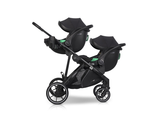 EasyGo Duoflex Ebony Black Twin Stroller