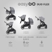EasyGo Duoflex Cloudy Gray Twin Stroller