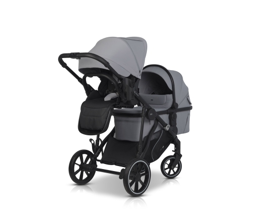 EasyGo Duoflex Cloudy Gray Twin Stroller