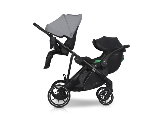 EasyGo Duoflex Cloudy Gray Twin Stroller