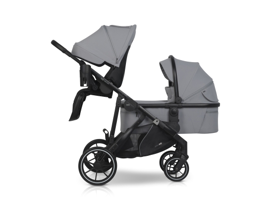 EasyGo Duoflex Cloudy Gray Twin Stroller