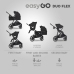 EasyGo Duoflex Ebony Black Twin Stroller