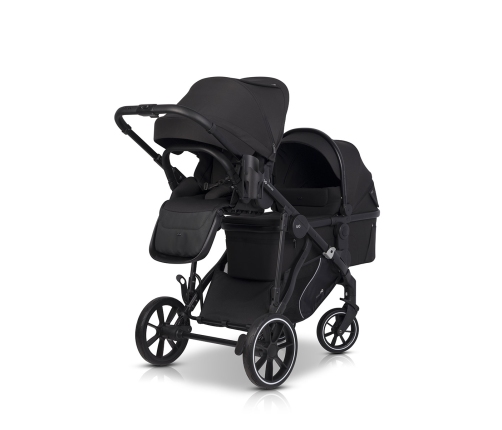EasyGo Duoflex Ebony Black Twin Stroller