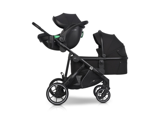 EasyGo Duoflex Ebony Black Twin Stroller