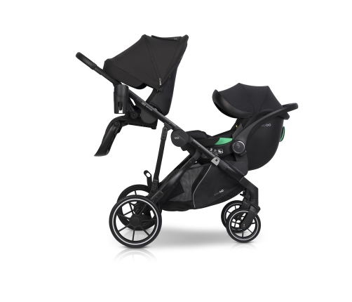 EasyGo Duoflex Ebony Black Twin Stroller