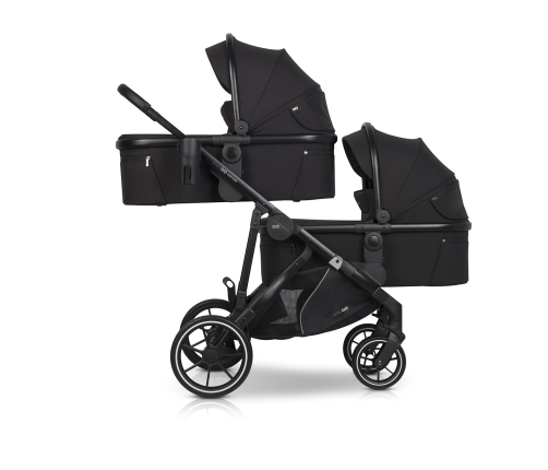 EasyGo Duoflex Ebony Black Twin Stroller