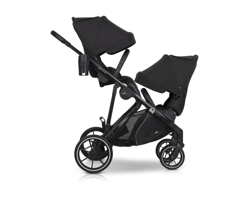 EasyGo Duoflex Ebony Black Twin Stroller