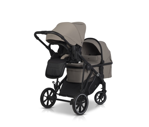 EasyGo Duoflex Savana Beige Dvivietė vežimėlis