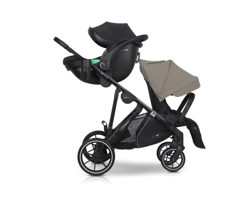 EasyGo Duoflex Savana Beige Dvivietė vežimėlis