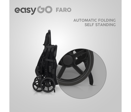 EasyGo Faro Ebony Black Pastaigu rati