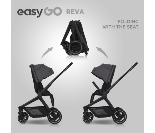 EasyGo Reva Cloudy Gray 2 in 1 Baby Stroller