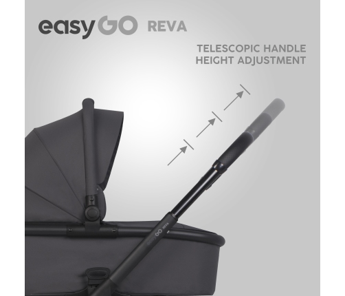 EasyGo Reva Cloudy Gray 2 in 1 Baby Stroller
