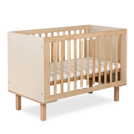 Детская кроватка KLUPS с барьером LAURA CHAMPAGNE-BEECH 120x60