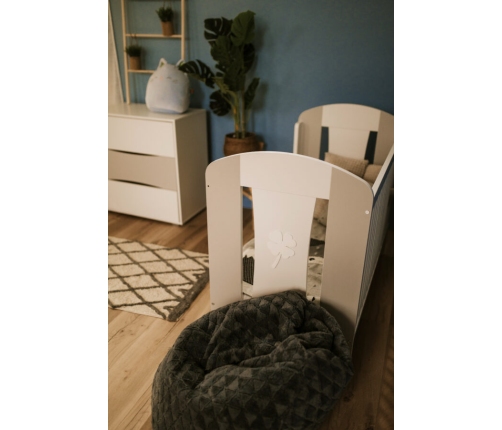 Bērnu gulta Klups NATI WHITE-GREY 120×60