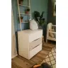 Kumode ar pārtinamo galdiņu Klups NATI WHITE-GREY