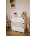 Kumode ar pārtinamo galdiņu Klups NEL HEART WHITE-GREY