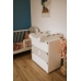 Kumode ar pārtinamo galdiņu Klups NEL HEART WHITE-GREY