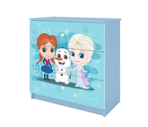 Chest of drawers babydreams blue frozen land