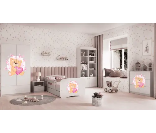Komoda babydreams biała miś motylki