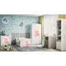 Komoda babydreams biała miś motylki