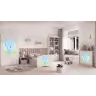 Komoda babydreams biała niebieski miś