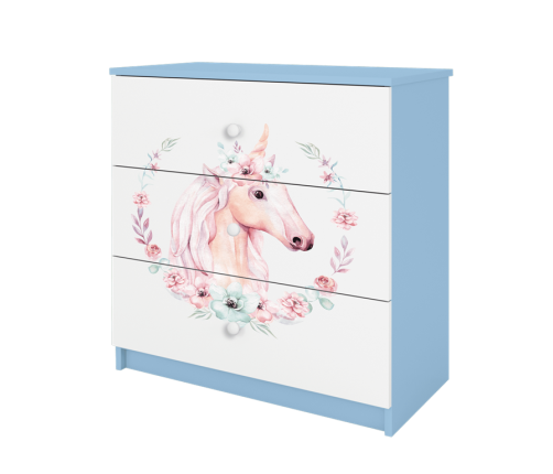 Chest of drawers babydreams blue horse