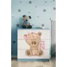 Komoda babydreams niebieska miś kwiatki