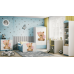 Komoda babydreams niebieska miś kwiatki