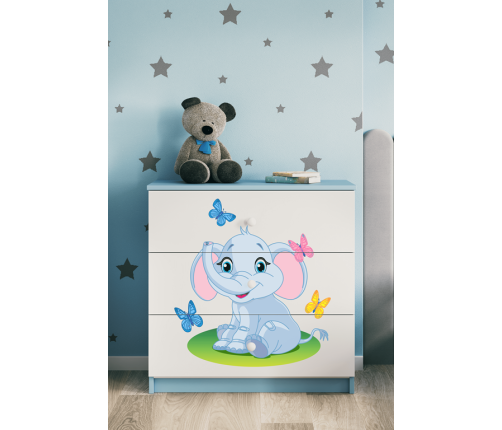 Komoda babydreams niebieska słonik