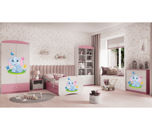 Komoda babydreams różowa słonik