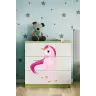 Komoda babydreams zielona jednorożec