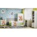 Komoda babydreams zielona miś kwiatki