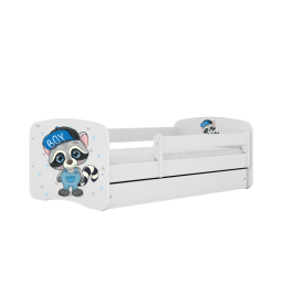 Bed babydreams white raccoon without drawer with mattress 140/70