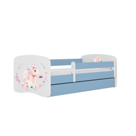Bed babydreams blue horse without drawer with mattress 140/70