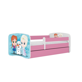 Bed babydreams pink frozen land without drawer with mattress 160/80