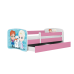 Łóżko babydreams różowe kraina lodu z szufladą materac 180/80