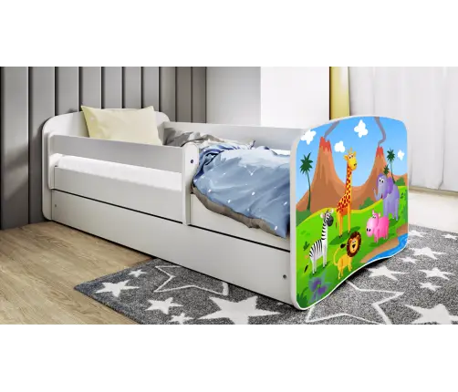 Gulta White Safari bez atvilktnes ar matraci 140x70