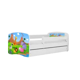 Gulta White Safari bez atvilktnes ar matraci 140x70