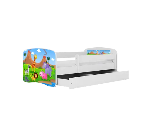 Gulta White Safari bez atvilktnes ar matraci 140x70