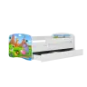 Gulta White Safari bez atvilktnes ar matraci 140x70