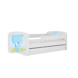 Gulta balta Blue Bear ar kokosriekstu matraci bez atvilktnes 180x80